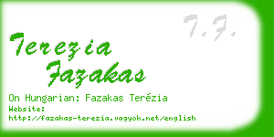 terezia fazakas business card